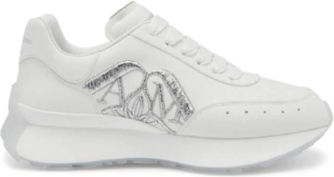 Alexander mcqueen Sneakers Sprint Runner Sneakers Leather White Silver in wit