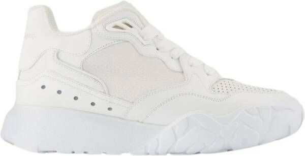 Alexander mcqueen Grijze Leren Court Sneakers White Heren