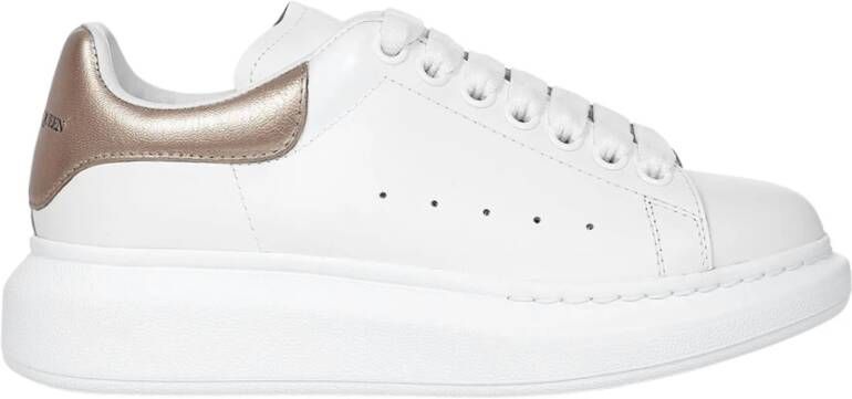 Alexander mcqueen oversize sneakers in wit en ros�gouden leer Wit Dames