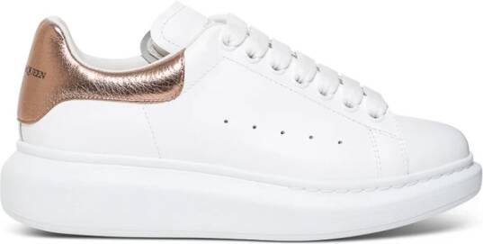 Alexander mcqueen oversize sneakers in wit en ros�gouden leer Wit Dames