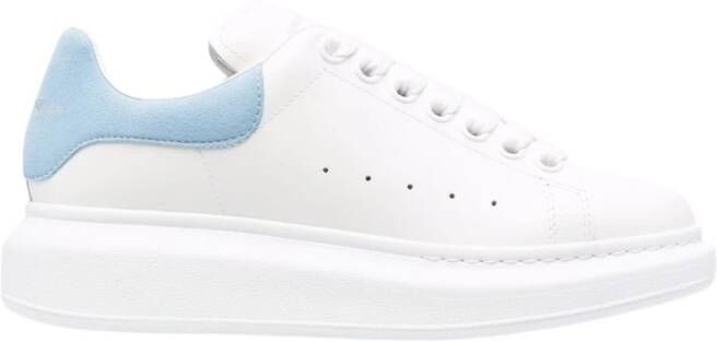 Alexander mcqueen Wit Poederblauw Leren Oversized Sneakers White Dames