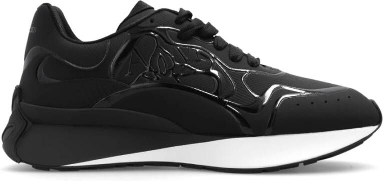 Alexander mcqueen Zwarte leren Desert Hide sneakers Black Heren