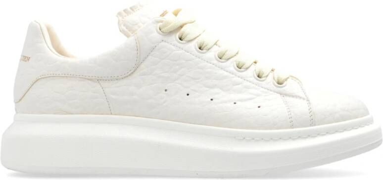 Alexander mcqueen Witte Leren Sneakers Ronde Neus White Heren