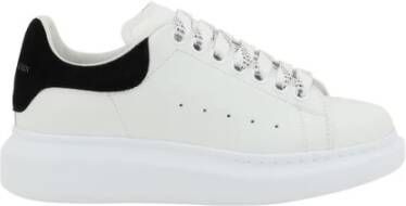 Alexander mcqueen Witte leren sneakers met roze suède hak White Dames