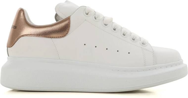 Alexander mcqueen oversize sneakers in wit en ros�gouden leer Wit Dames