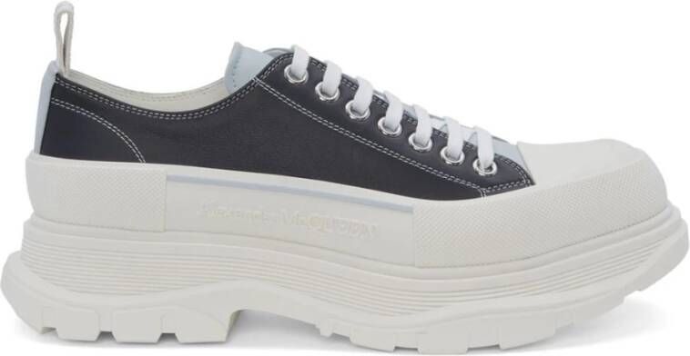 Alexander mcqueen Stijlvolle Veterschoenen Wit Blauw Kalfsleer Black Heren