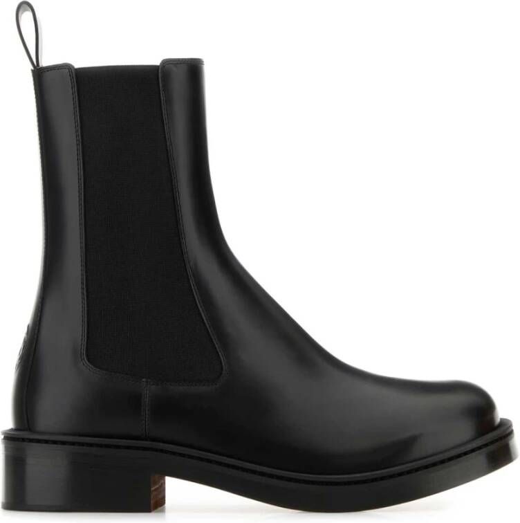 Alexander mcqueen Stijlvolle zwarte leren enkellaarzen Black Heren