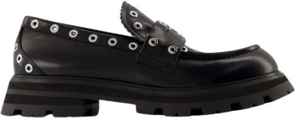 Alexander mcqueen Chunky Zool Enkellaarzen Zwart Wit Leer Black Heren