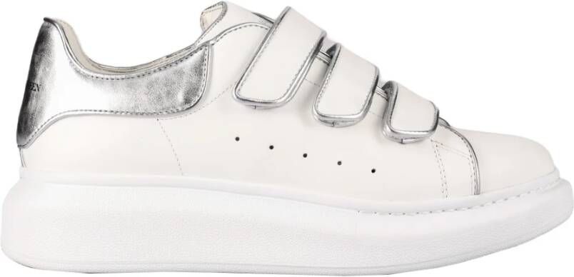 Alexander mcqueen Velcro Leren Sneakers White Dames