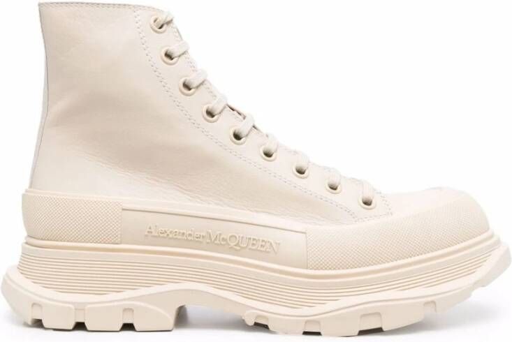 alexander mcqueen Verbeter je sneaker game met deze leren nappa grijze beige sneakers Beige Heren