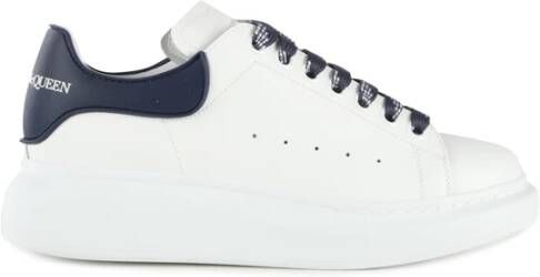 Alexander mcqueen Wit Marineblauw Leren Sneakers White Dames