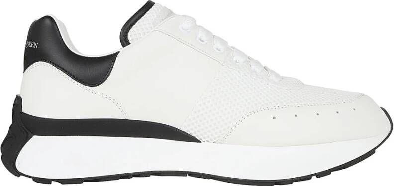 Alexander mcqueen Wit Zwart Zilver Leren Sneakers White Heren