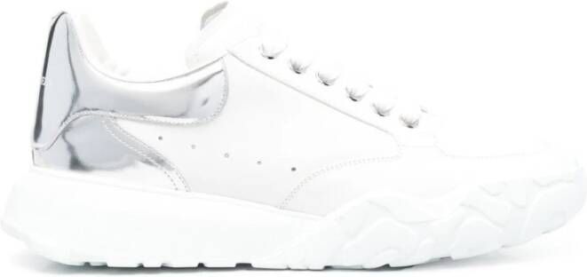 alexander mcqueen Witte Court Leren Sneakers voor Heren Wit Heren