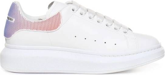 alexander mcqueen Witte kalfsleren sneakers met polka dot detail White Heren