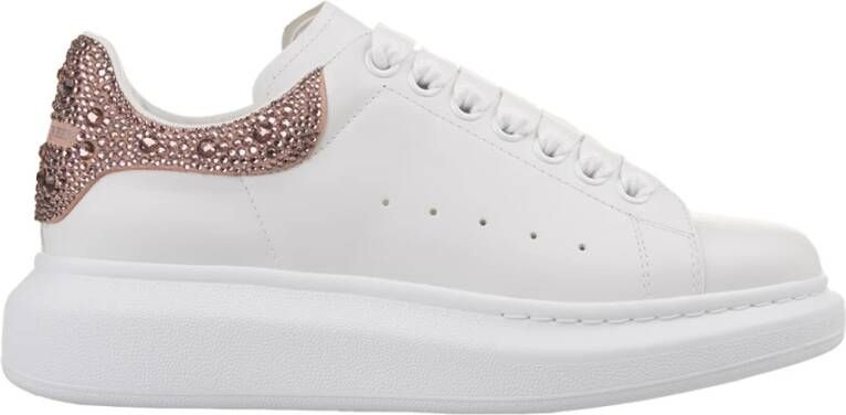 Alexander mcqueen Witte kristalversierde oversized sneakers White Dames