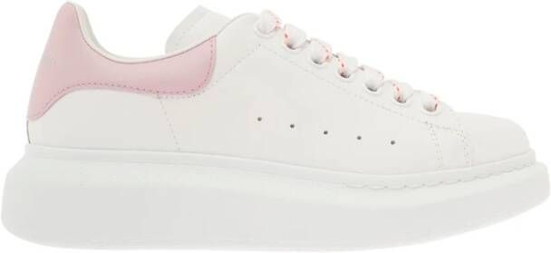 Alexander mcqueen Vernieuw je stijl met witte en porseleinroze leren sneakers Wit Dames