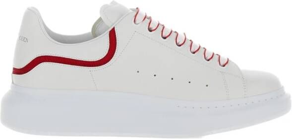 Alexander mcqueen Witte lage top sneakers rode details White Heren