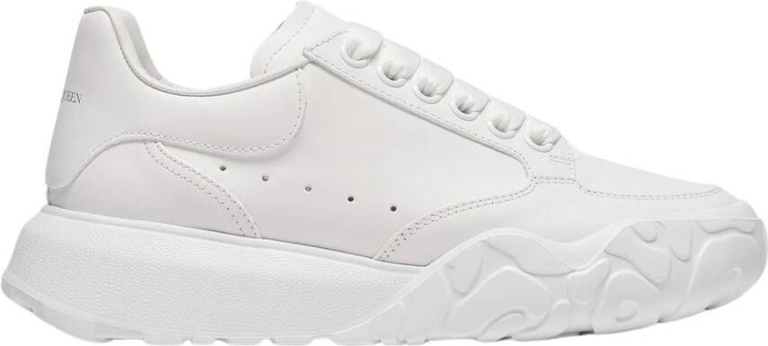 Alexander mcqueen Witte Leren Court Sneakers White Dames