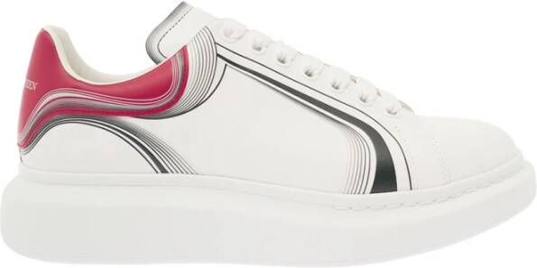 Alexander mcqueen Witte Leren Sneakers met Grafische Details White Heren