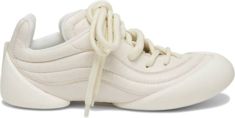 Alexander mcqueen Witte Leren Sneakers Met Skull-Embossing White Heren