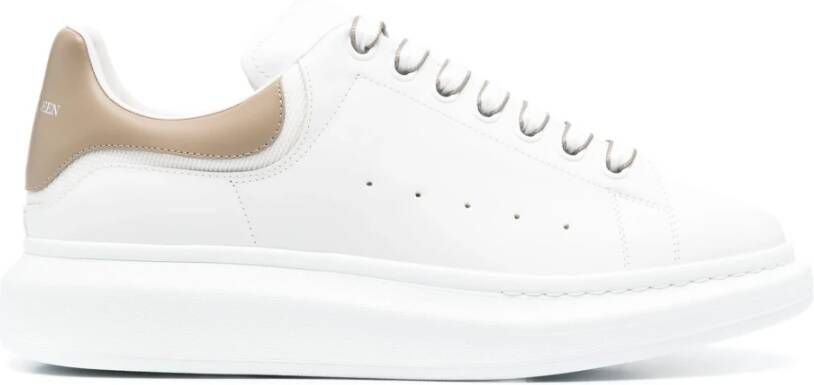 Alexander mcqueen Witte Leren Sneakers met Tech-stof White Heren