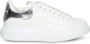 Alexander mcqueen Witte Leren Sneakers met Zilveren Accenten White Dames - Thumbnail 5