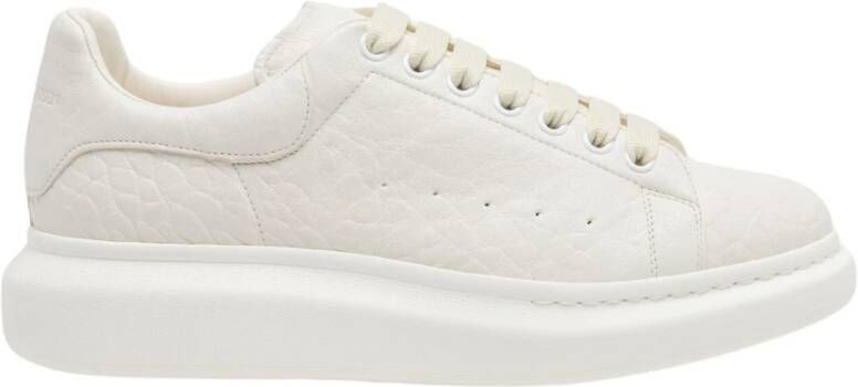 Alexander mcqueen Witte Leren Sneakers Ronde Neus White Dames