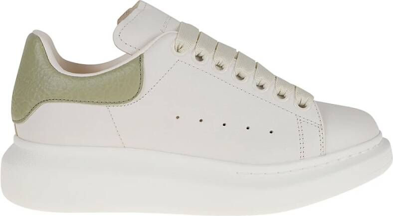 alexander mcqueen Witte Leren Sneakers White Dames