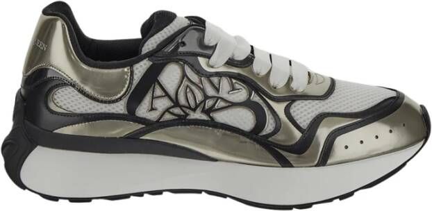 alexander mcqueen Witte Mesh Sprint Runner Sneakers Multicolor Heren