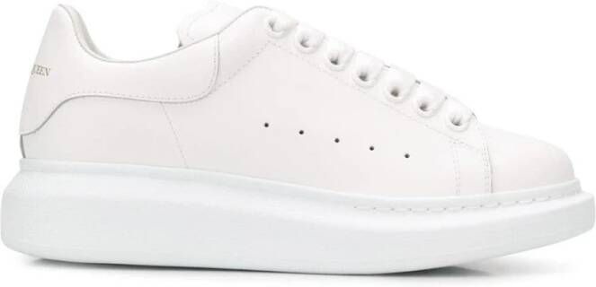 alexander mcqueen Witte Oversize Sneakers met Jacquard Grafische White Dames