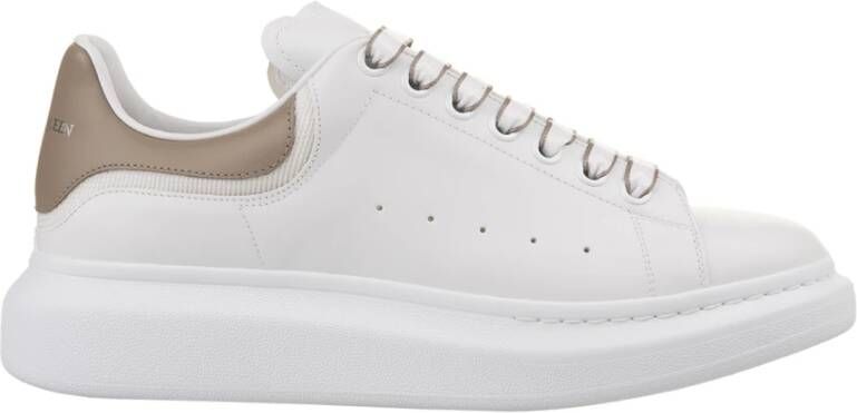 alexander mcqueen Witte Oversized Sneakers met Modderkleurige Hiel White Heren