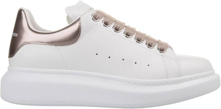 Alexander mcqueen Witte Roze Metallic Leren Sneakers White Dames