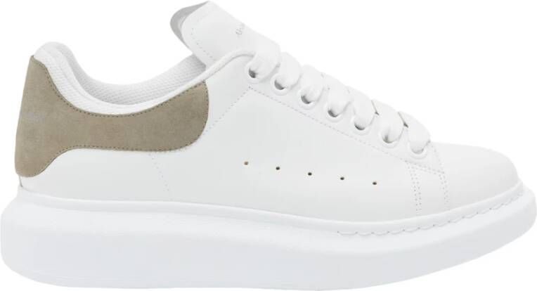 alexander mcqueen Witte Sneakers met Beige Hiel White Heren