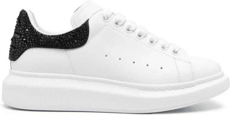 Alexander mcqueen Witte Sneakers met Kristalversiering White Dames