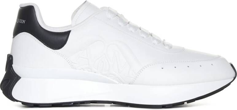 alexander mcqueen Witte Sneakers met Logo Print White Heren