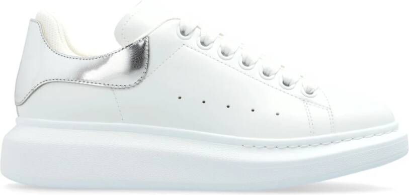 alexander mcqueen Witte Sneakers met Metalen Hiel White Dames