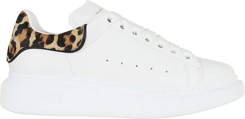 Alexander mcqueen Lage-top sneaker Oversized Sneakers Leather White Leopard in wit