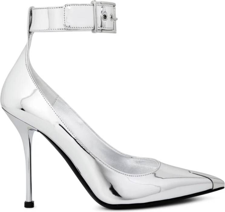 Alexander mcqueen Zilver Metallic Leren Pumps Gray Dames