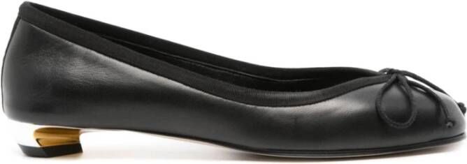 Alexander mcqueen Loafers & ballerina schoenen Armadillo Ballerinas Leather Black in zwart