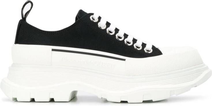 Alexander mcqueen Low-Top Sneakers Tread Slick Sneakers Canvas Black White in wit