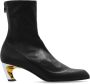 Alexander mcqueen Zwarte en zilveren enkellaarzen Black Dames - Thumbnail 1