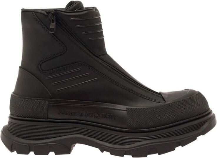 Alexander mcqueen Zwarte Tread Slick Enkellaarzen Black Heren