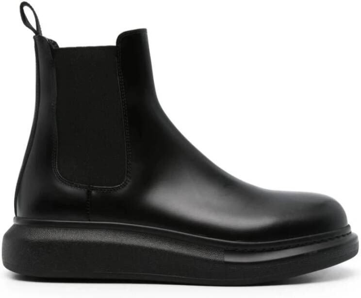 Alexander mcqueen Zwarte Hybrid Chelsea Laarzen Leer Black Heren