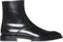 Alexander mcqueen Zwarte Leren Enkellaarzen Black Heren - Thumbnail 1