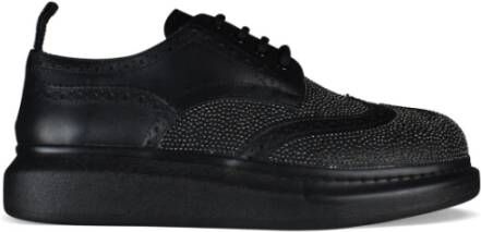 Alexander mcqueen Zwarte Leren Hybrid Derby Sneakers Black Heren