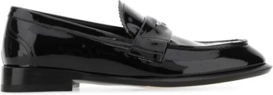 alexander mcqueen Zwarte leren loafers Black Heren