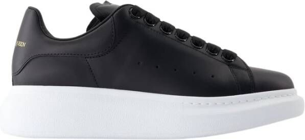 alexander mcqueen Zwarte leren Oversize Sneakers Black Dames