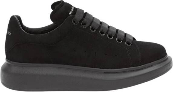 Alexander mcqueen Zwarte Leren Oversize Sneakers Black Heren