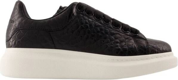 Alexander mcqueen Zwarte Leren Oversized Sneakers Black Dames