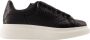 Alexander mcqueen Zwarte Leren Oversized Sneakers Black Dames - Thumbnail 1